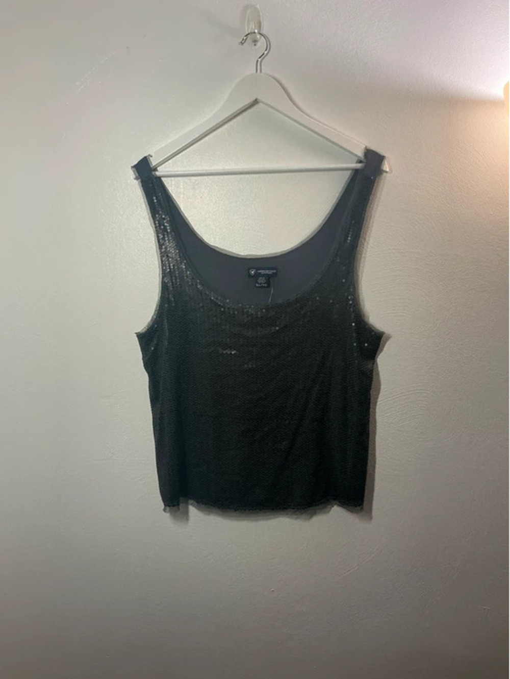 Y2K American Eagle Sequins Tank Top Size XL